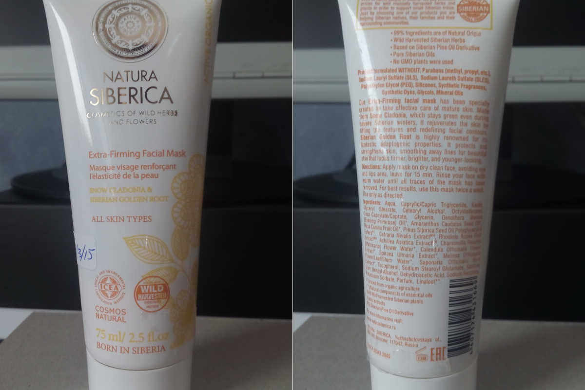 Natura Siberica Extra-reafirmante mascarilla facial